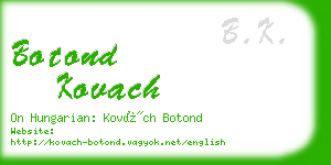 botond kovach business card